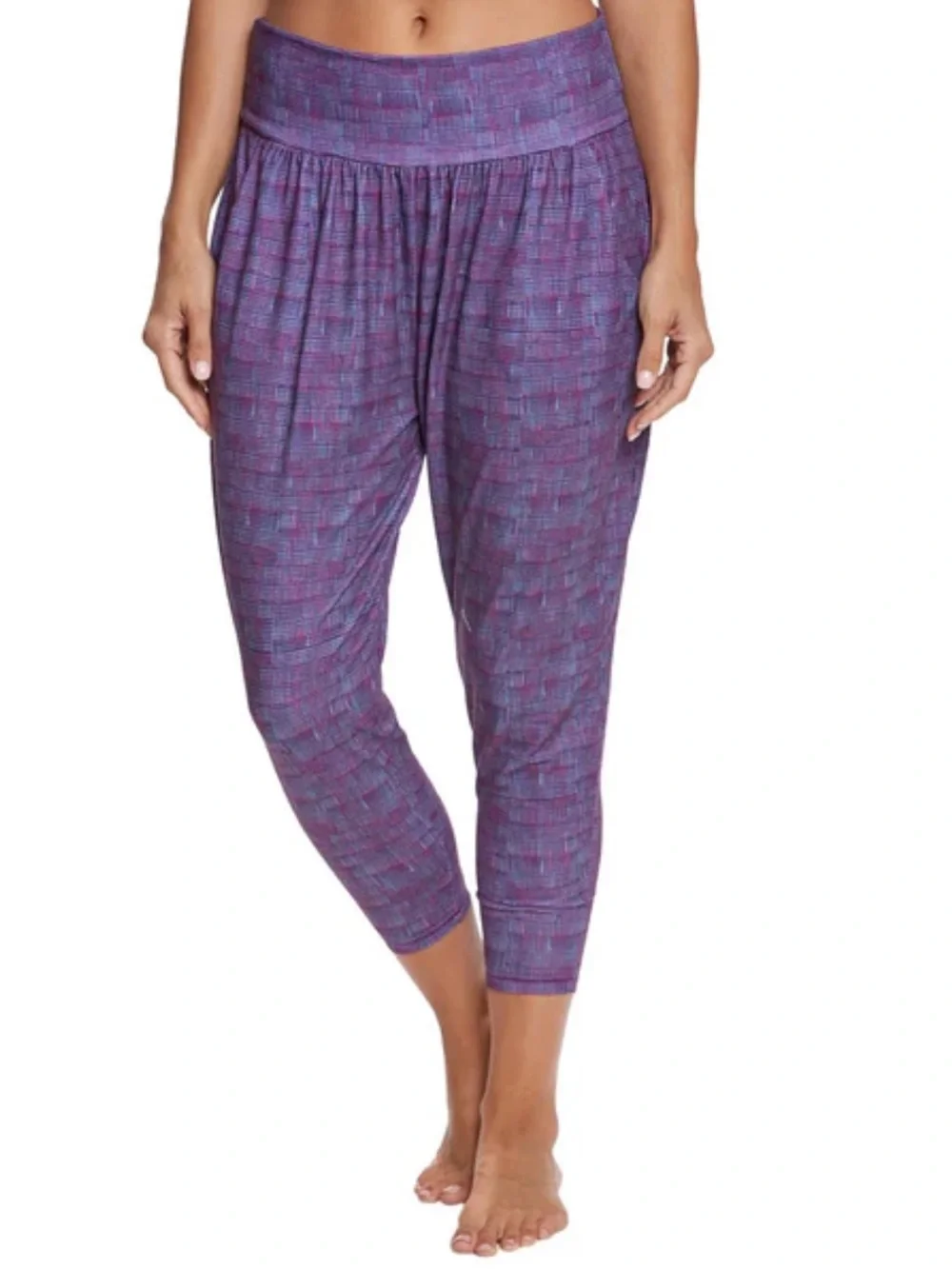 Prana Ryley Jogger Purple Heathered Harem Crop Pants Size Medium